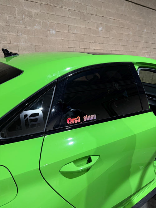 Custom Car social media Stickers | Decal for Cars | Instagram/Tiktok Handle Vinyl Sticker - Various quantity Options