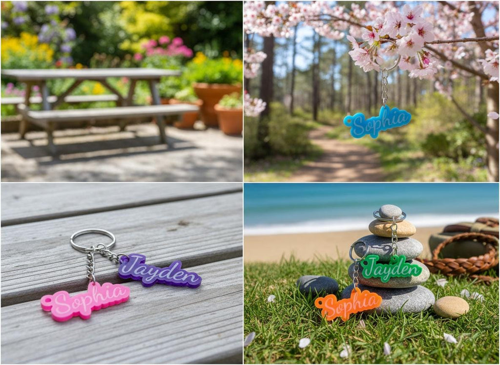 Personalized Acrylic Keychains | CUSTOM KEYCHAINS | (Chain included!)