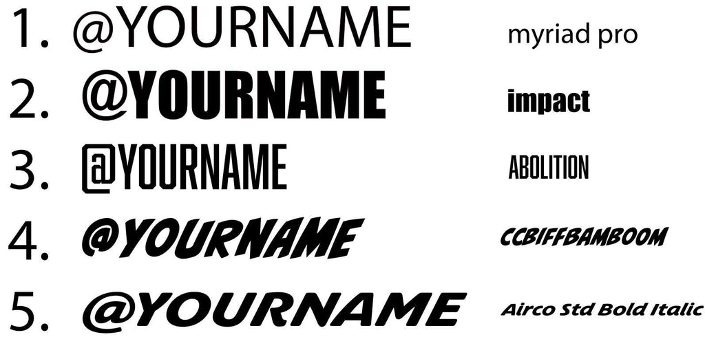 Custom Car social media Stickers | Decal for Cars | Instagram/Tiktok Handle Vinyl Sticker - Various quantity Options