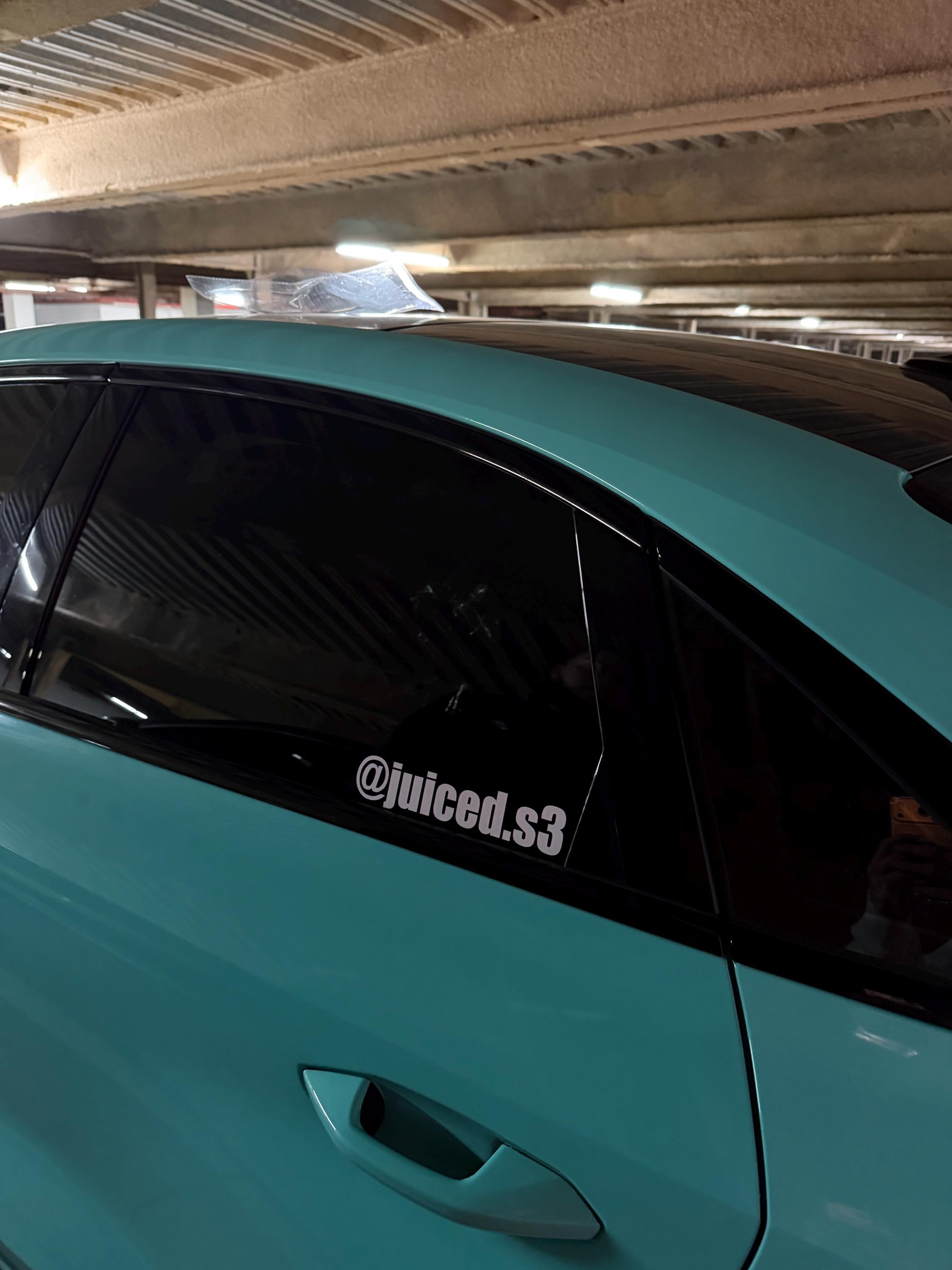 Custom Car social media Stickers | Decal for Cars | Instagram/Tiktok Handle Vinyl Sticker - Various quantity Options