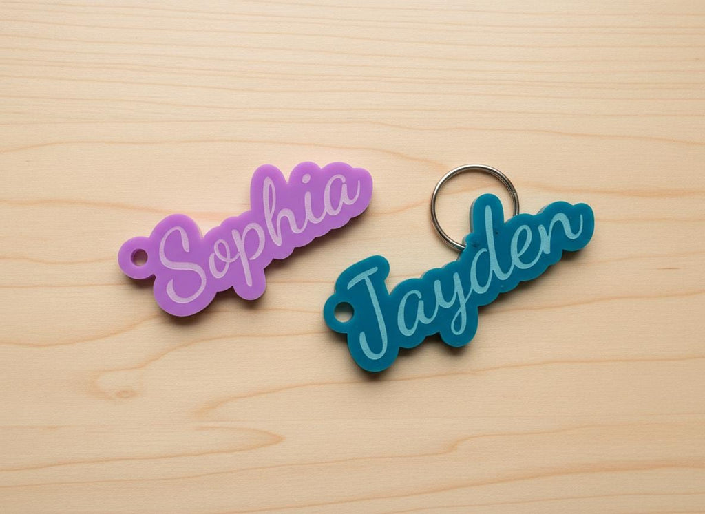 Personalized Acrylic Keychains | CUSTOM KEYCHAINS | (Chain included!)