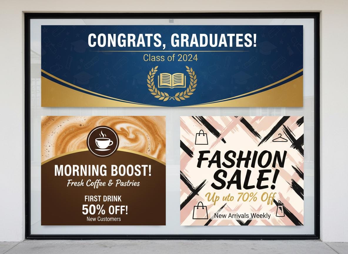 Custom Vinyl Banner – Waterproof Outdoor Banner for Business, Events & Promotions